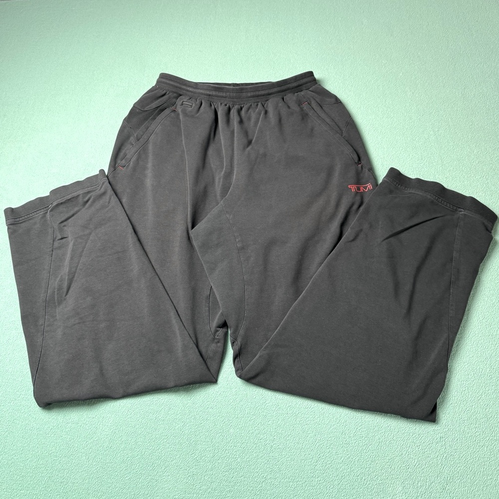 TUMI Joggars Lounge Pants Men’s L Black 78 % Cotton Waistband Drawstring Outdoor